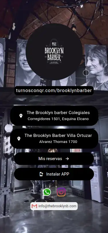 Página de The Brooklyn Barber en TurnosConQR